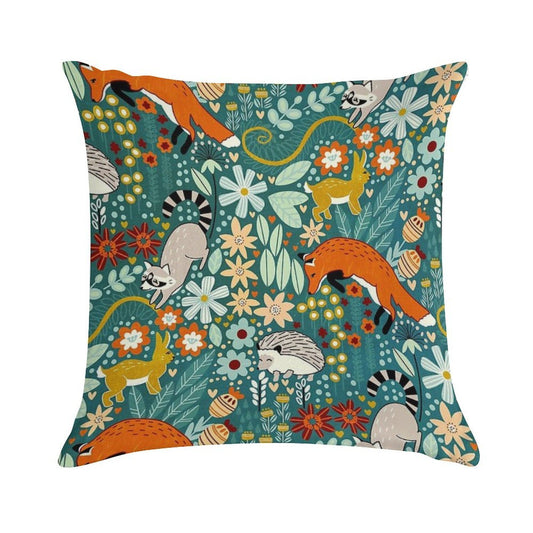 Textured Woodland Pattern Soft Decorative Cover Throw Pillow