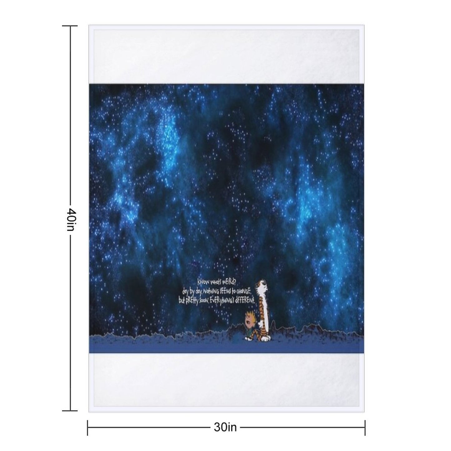 Calvin And Hobbs Space Throw Blanket