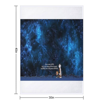Calvin And Hobbs Space Throw Blanket