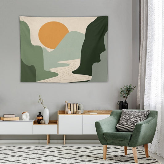 Abstract Sunset Painting 7.2 Tapestry