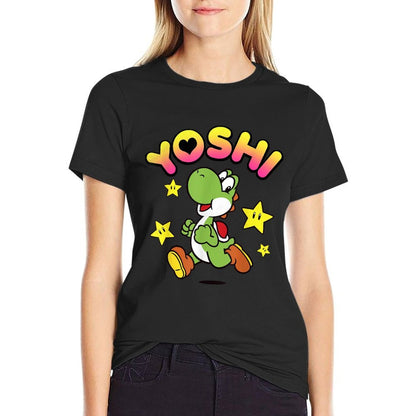 Nintendo Super Mario Yoshi Star Power Sprint Graphic  Relaxed-fit T-Shirt