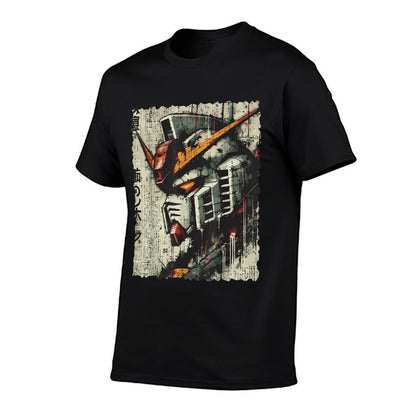 Japanese Mecha Robot Head Vintage Anime Art Men Boys Kids  Moisture-wicking T-Shirt