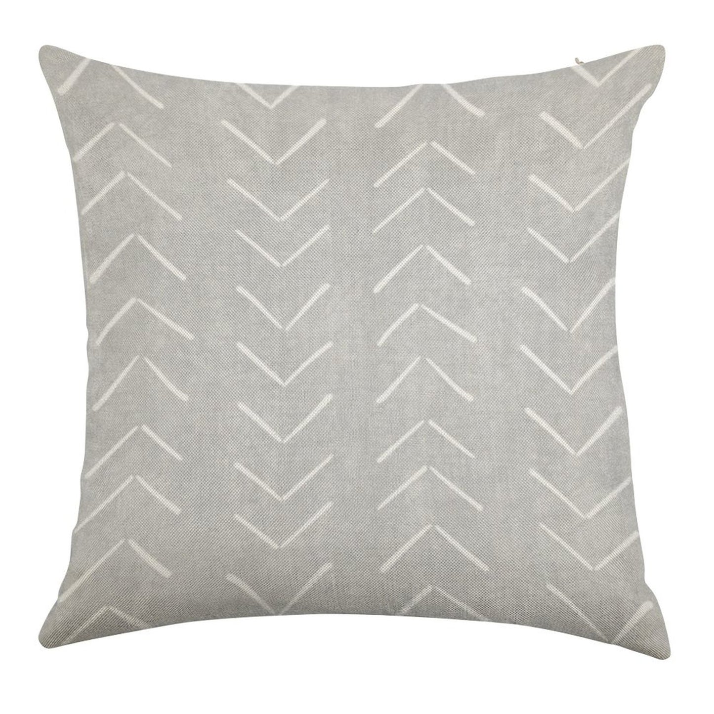 Boho Big Arrows in Grey Linen Throw Pillow Cover