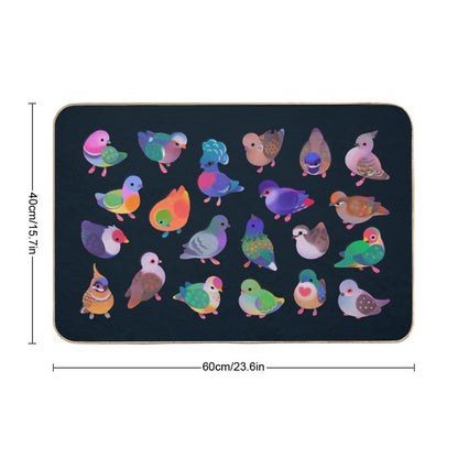 Wild Pigeon  Stain-Proof Bath Mat