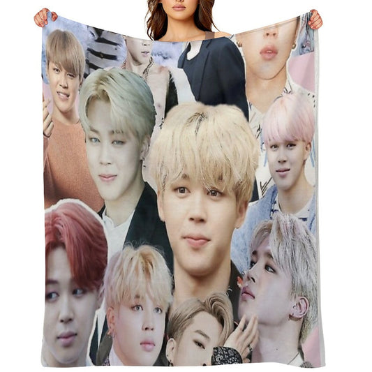 Jimin BTS Collage Throw Blanket