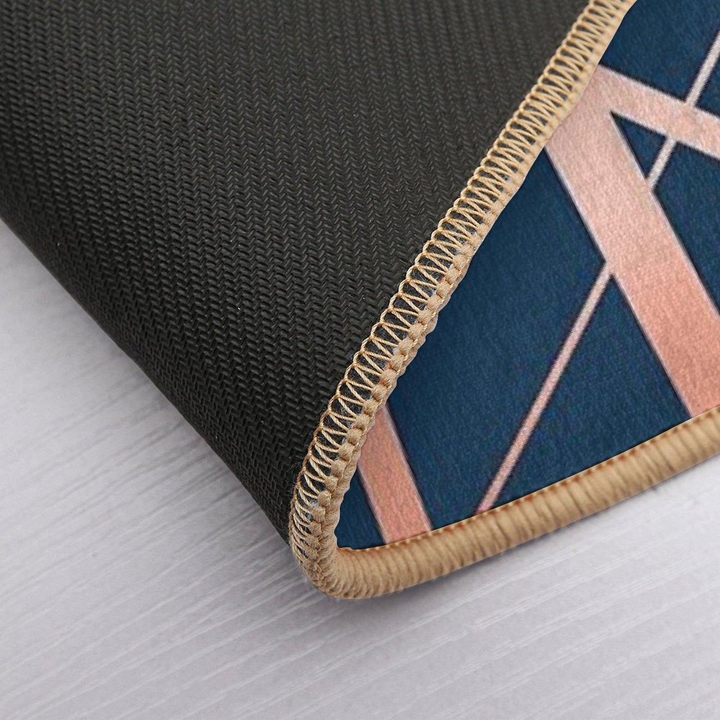Navy Rose Gold Luxe Bath Mat