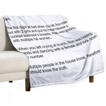 The Note Throw Blanket