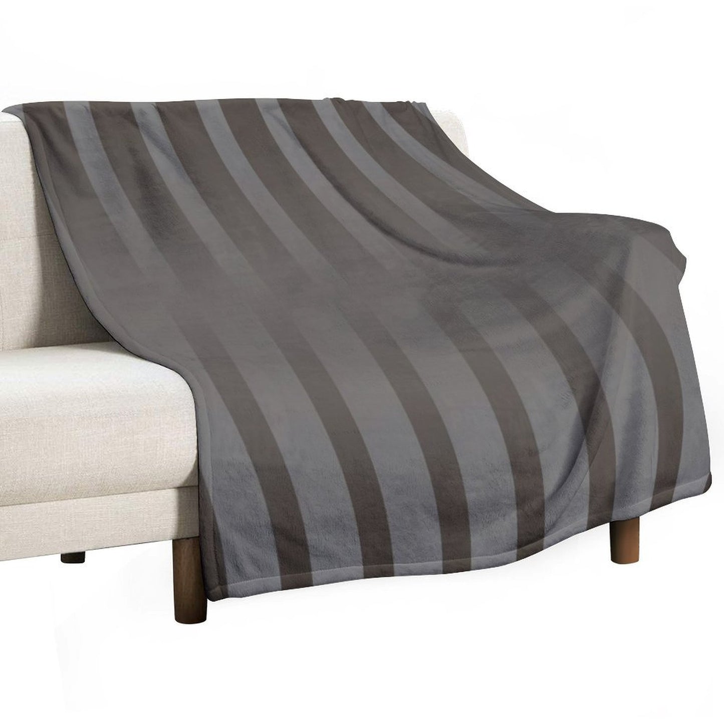 Gradient Taupe with Elegant Vertical Stripes Throw Blanket