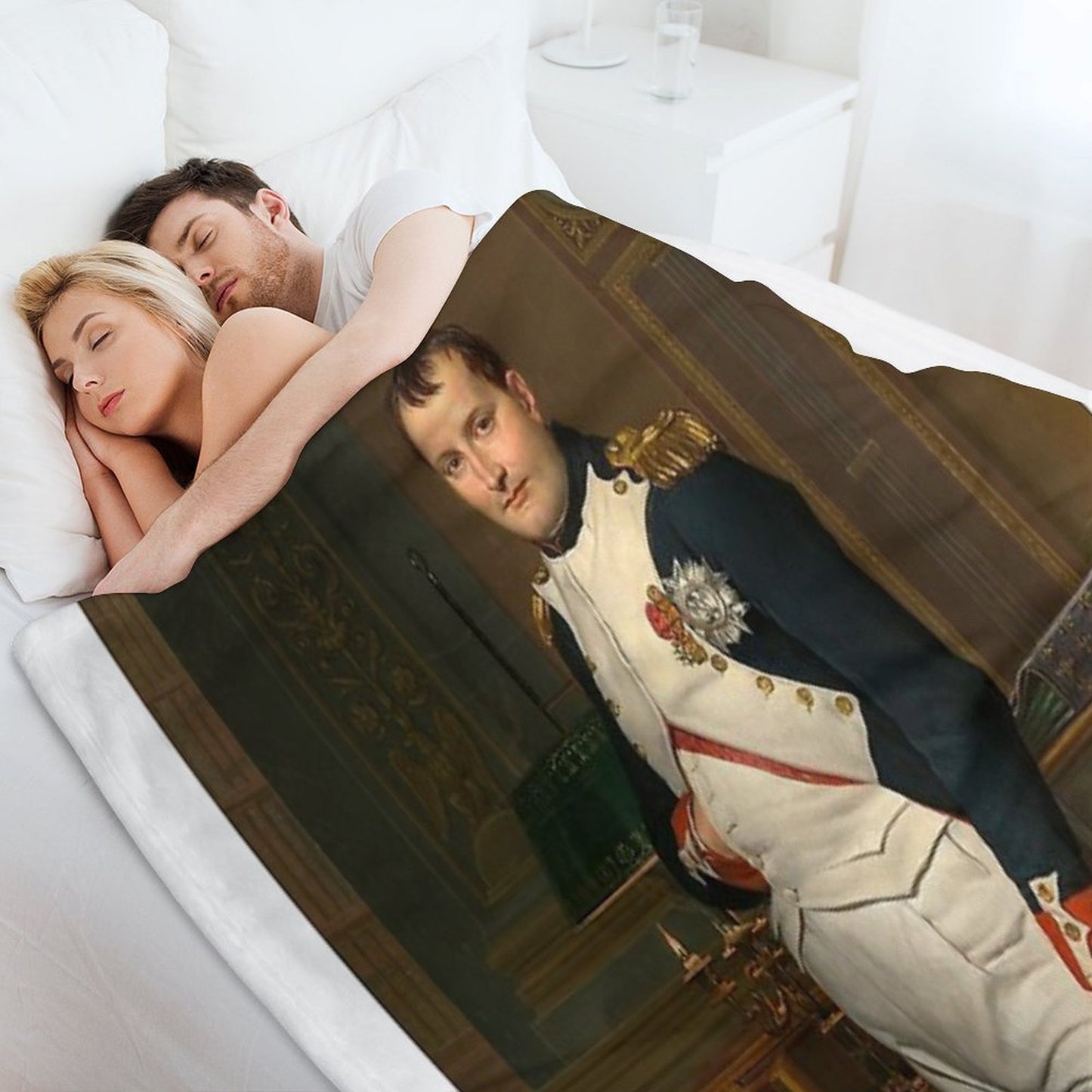 Napoleon Bonaparte Portrait Throw Blanket