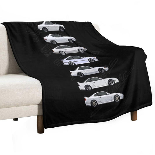 Nissan Silvia Generations Throw Blanket