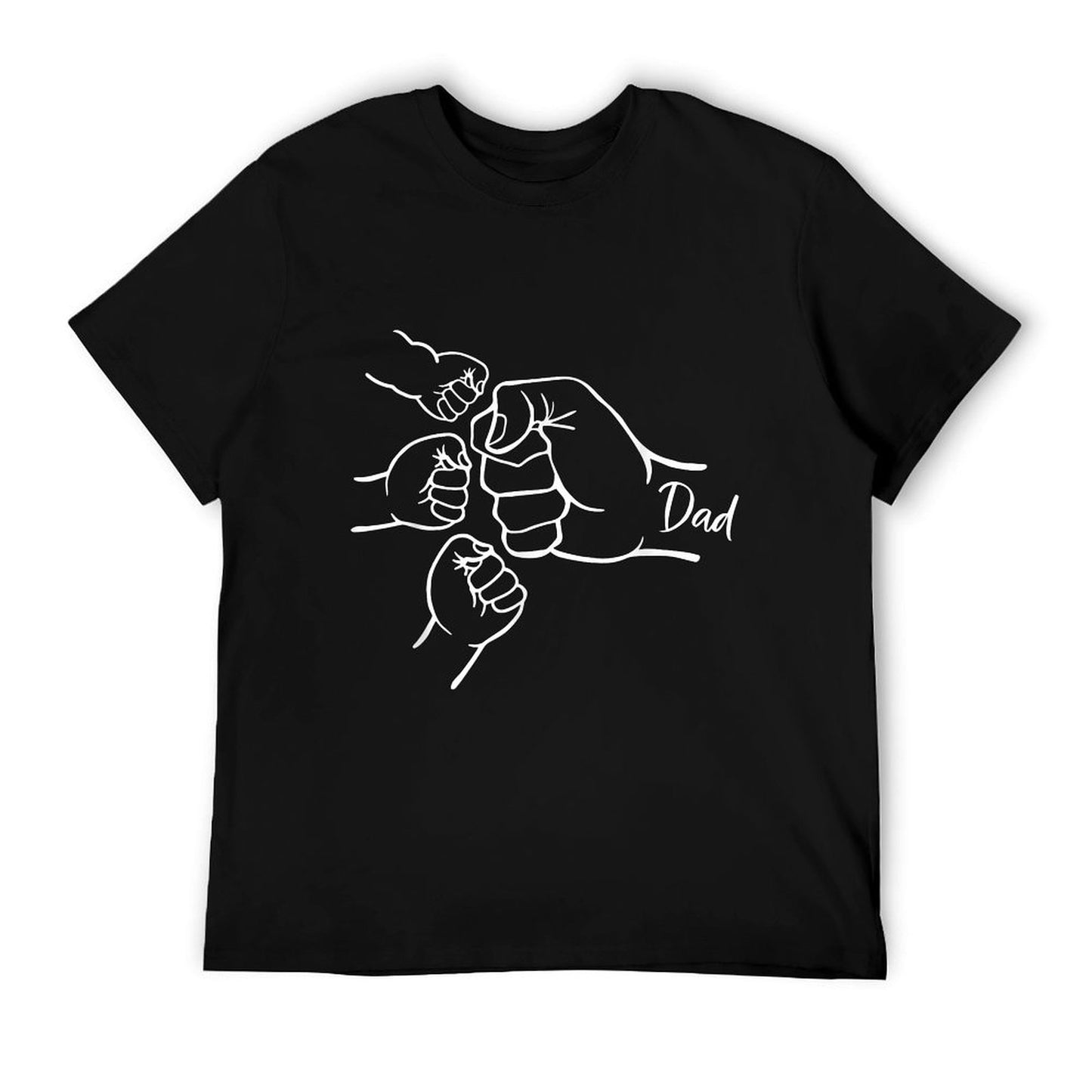 Fist Bump Dad Of Three Father Of 3 Daddy Happy Father&#39;s Day T-Shirt