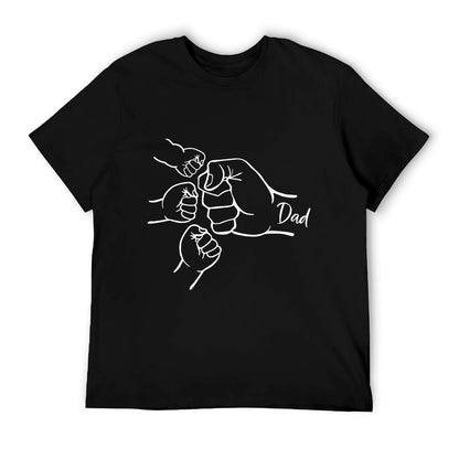 Fist Bump Dad Of Three Father Of 3 Daddy Happy Father&#39;s Day T-Shirt