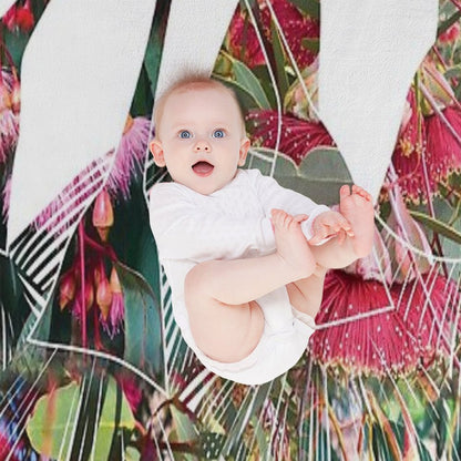 Gum Blossom Flowers Photo Collage Throw Blanket