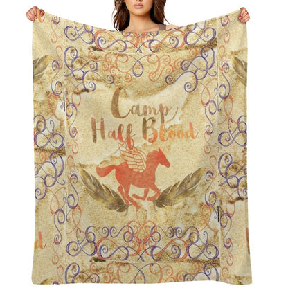 Camp Half Blood on Gold V2 Throw Blanket