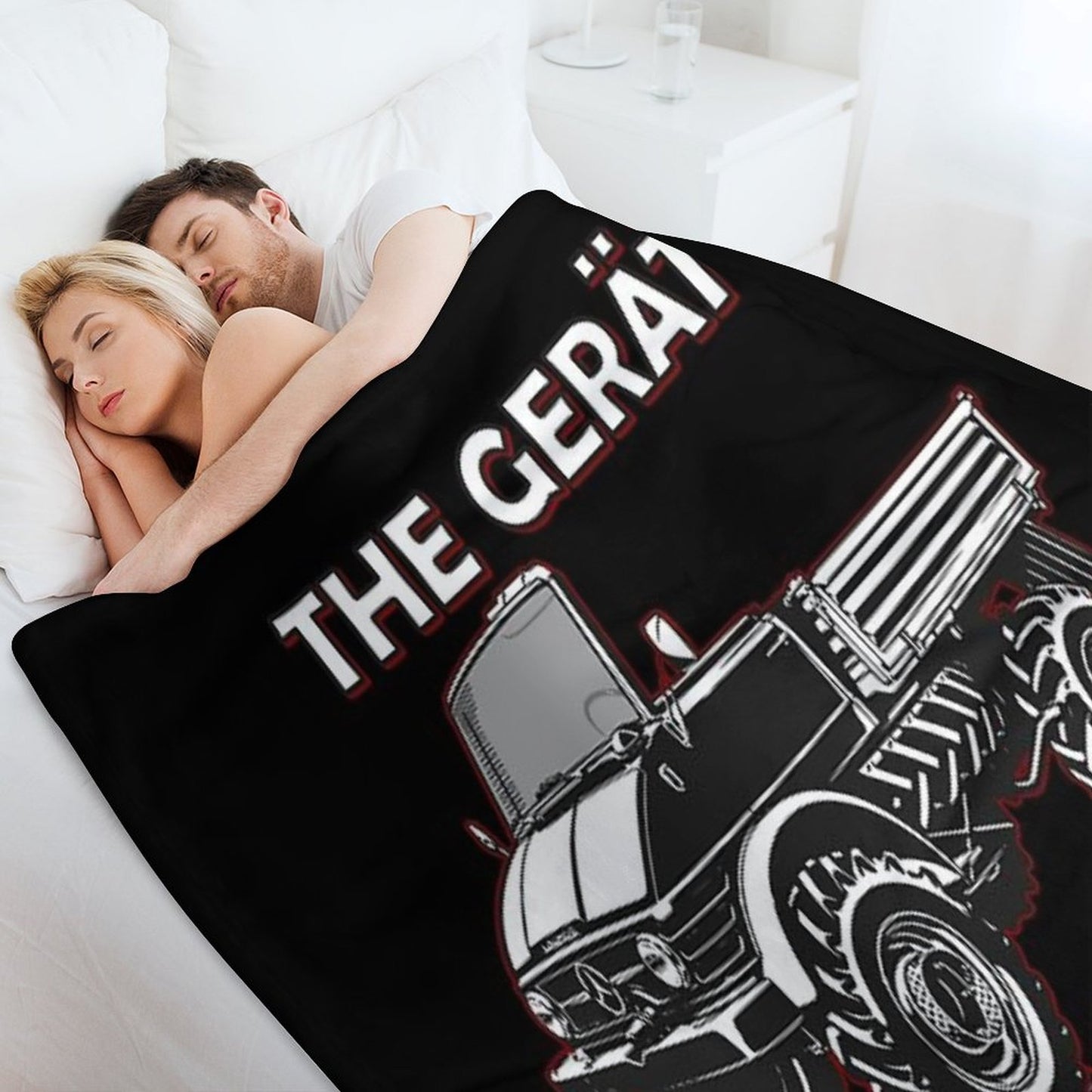 THE GREAT UNIMOG (UNIversal-MOtor-Gerät) - on Black Throw Blanket