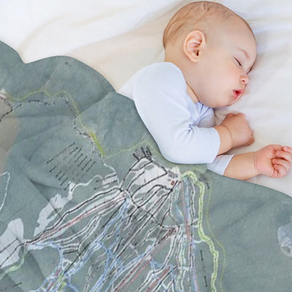 Sugarloaf Resort Trail Map Throw Blanket