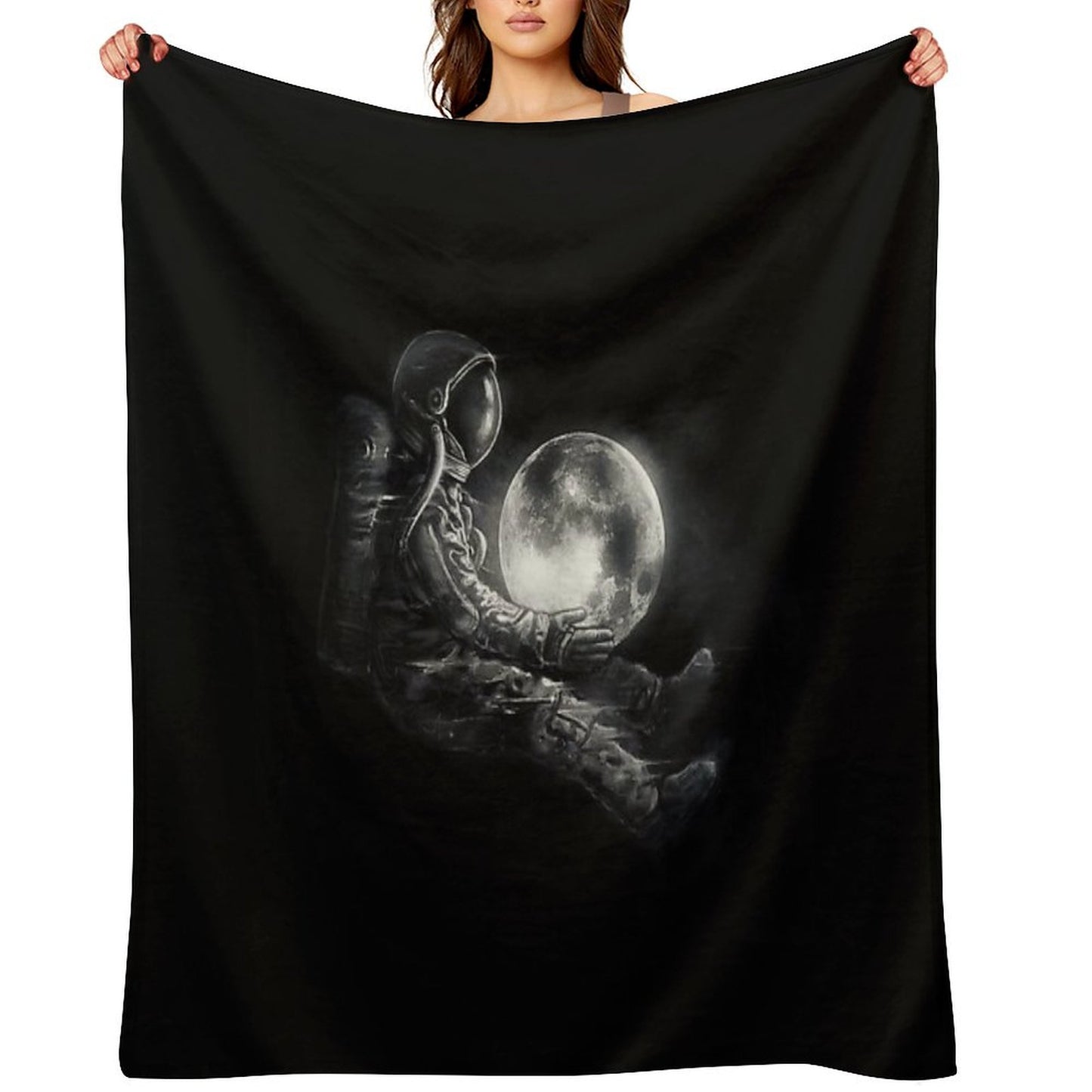 Moon Play Throw Blanket