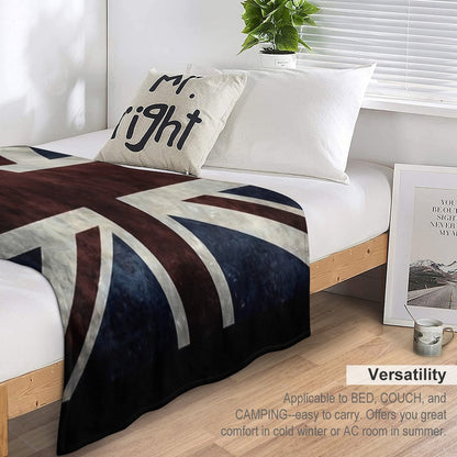 A Grunge Looking Distressed Union Jack Uk Version Throw Blanket
