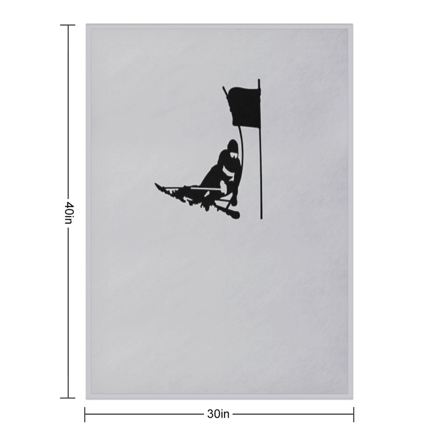 Skier Throw Blanket