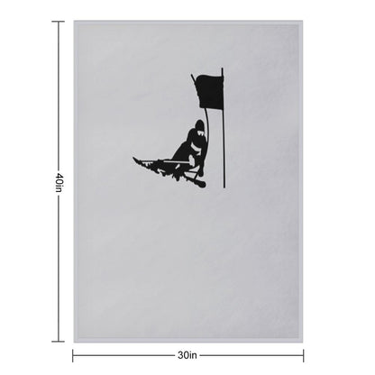 Skier Throw Blanket