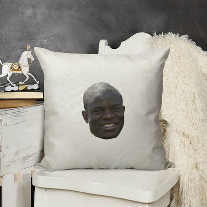 N'golo Kante Head Linen Throw Pillow Cover