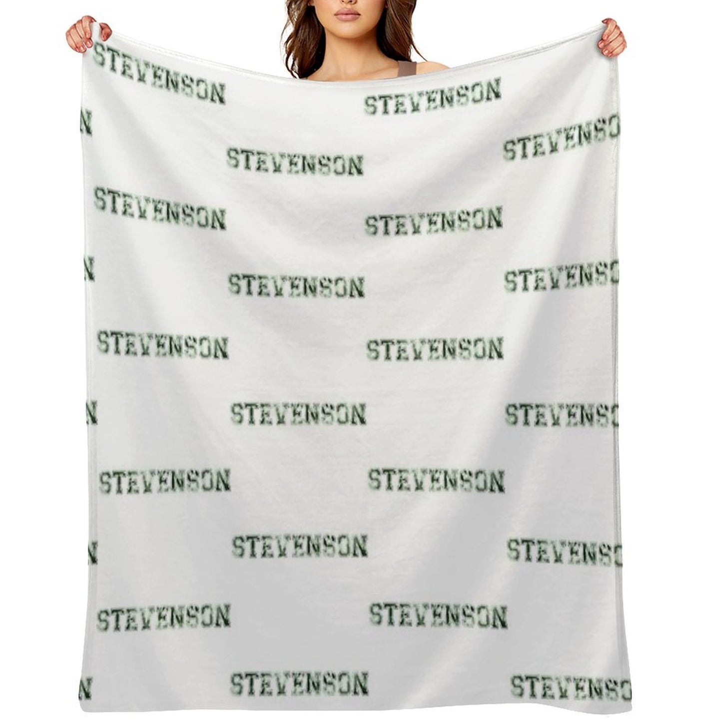 Stevenson University Green Tie Dye Throw Blanket