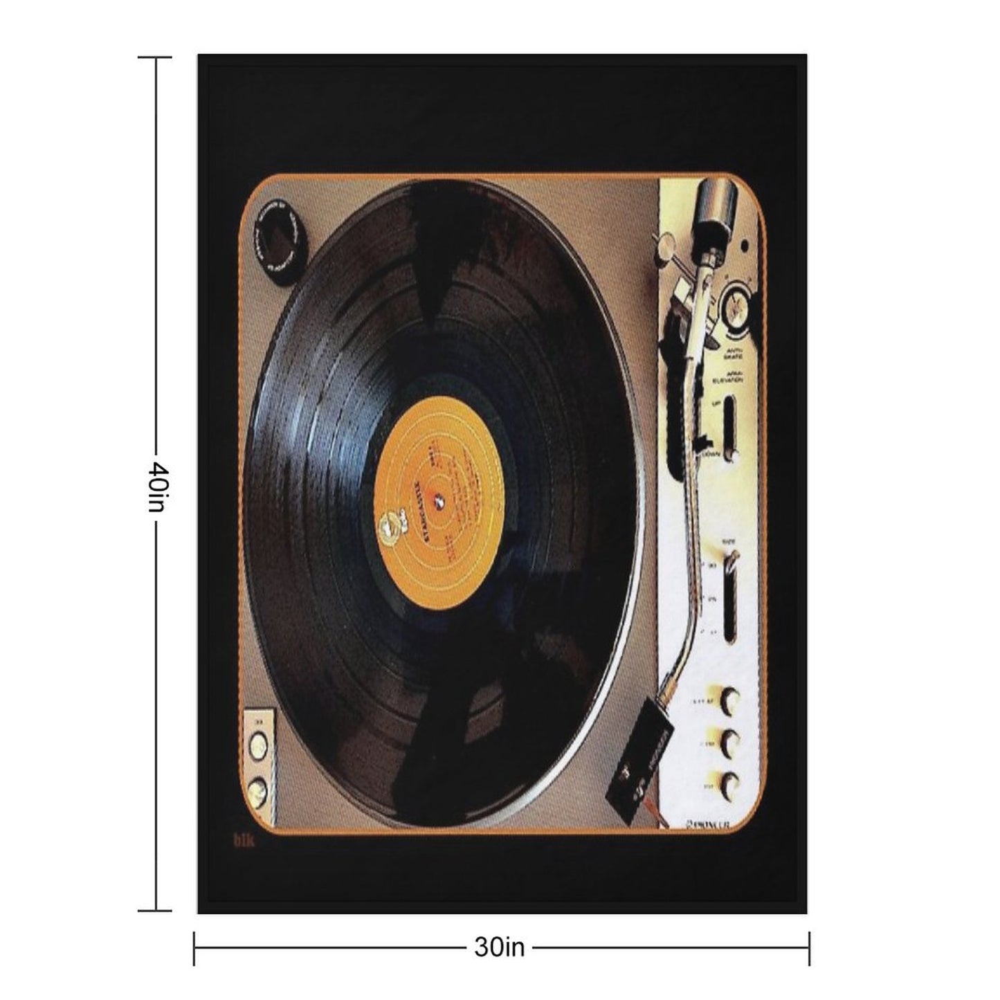 Vintage Pioneer Turntable 1976 Electronics PL-117D Throw Blanket