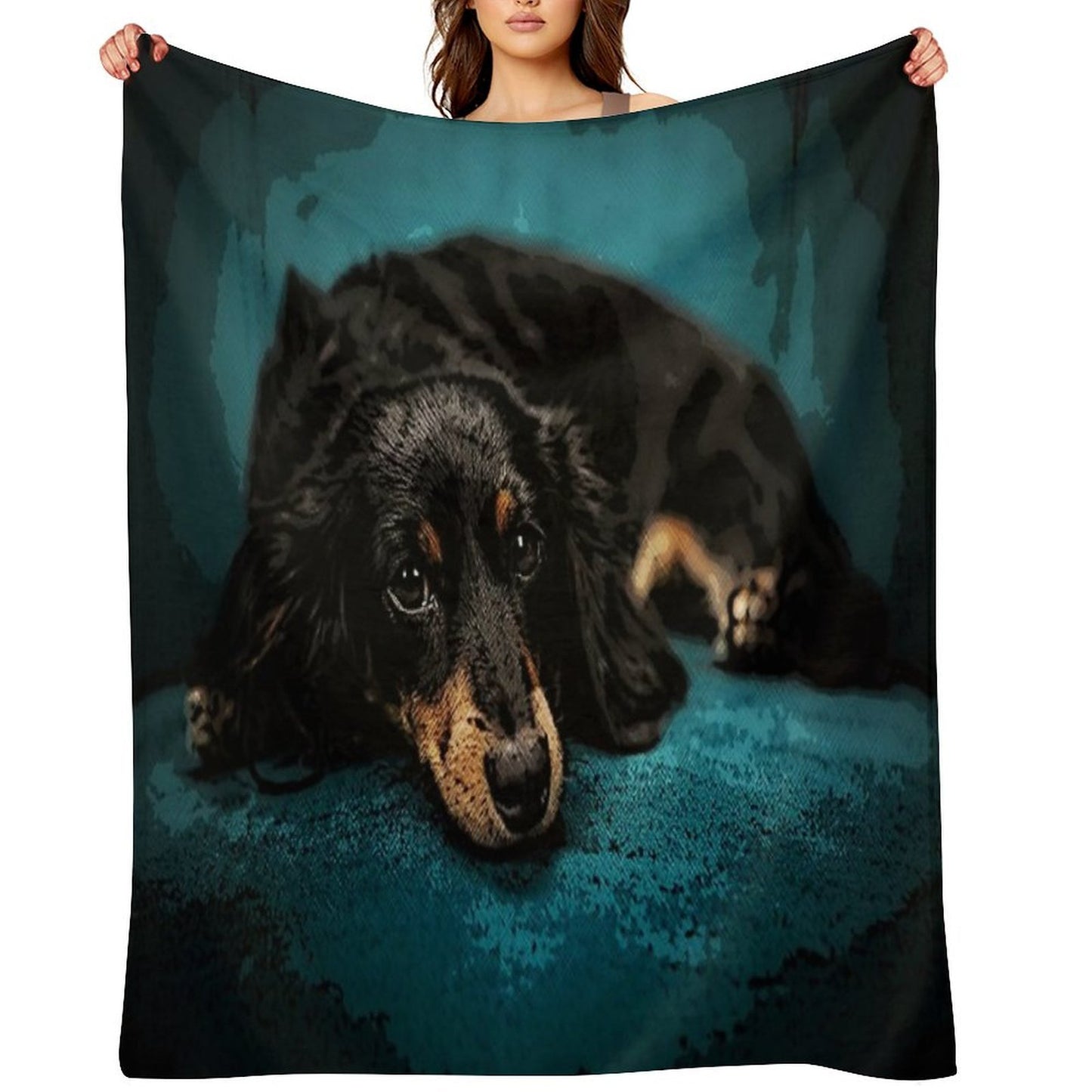 Adorable Dachshund Throw Blanket