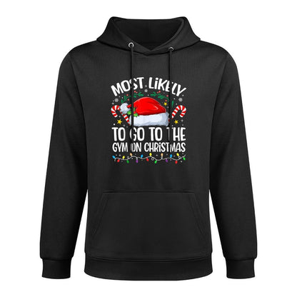 Family Christmas Most Likely to Go to The Gym On Christmas Casual Wear Hoodie