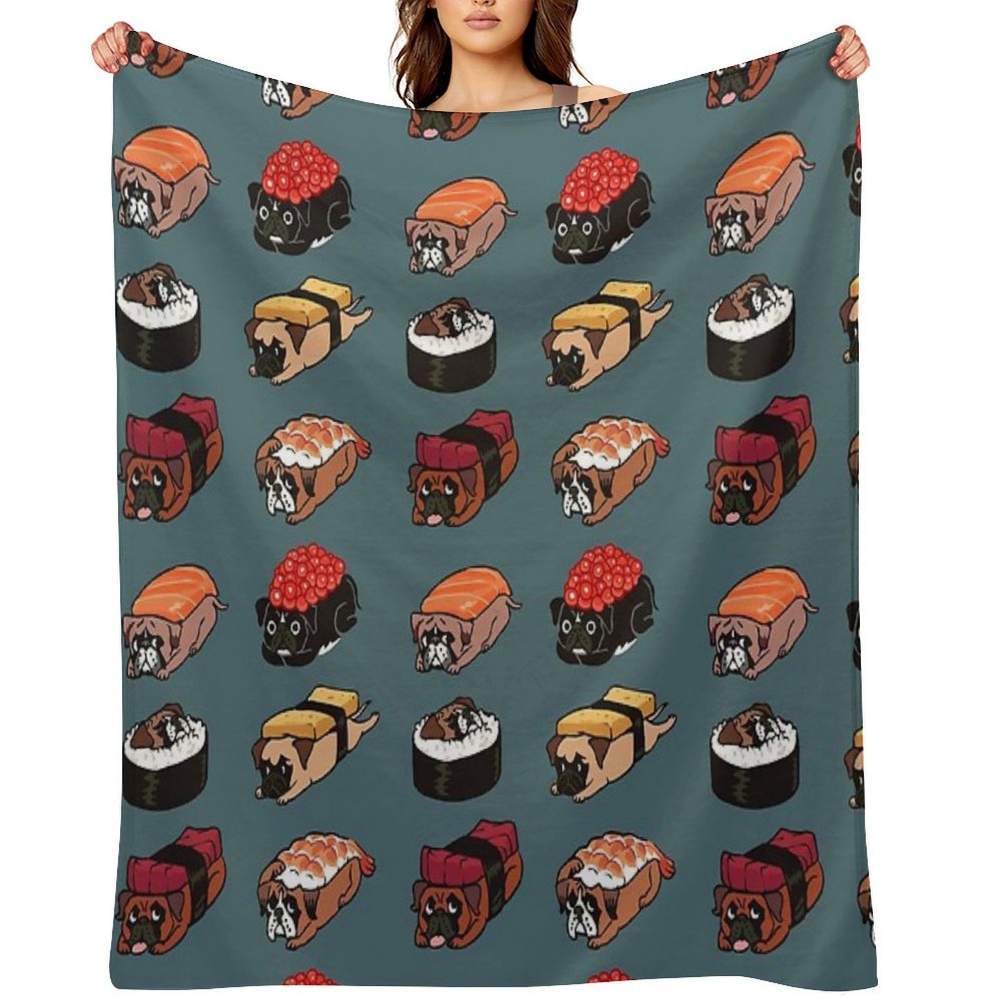 Sushi Boxers Throw Blanket
