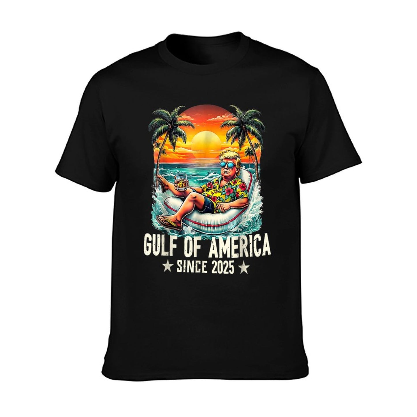 Gulf Of US America Est 2025 Retro Vintage Beach T-Shirt