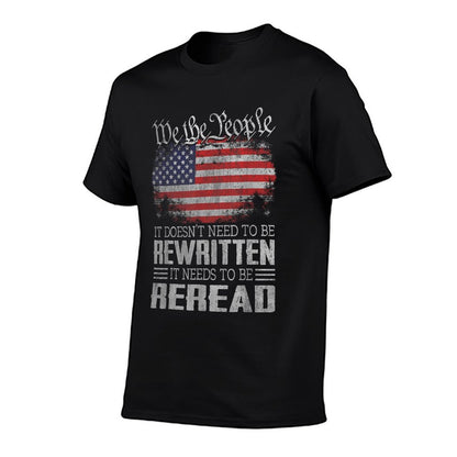 US Constitution of The USA Needs To Be Reread  Polyester Blend T-Shirt