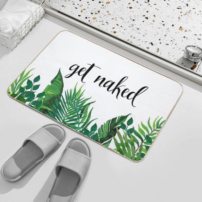 Get Naked, Tropical Jungle, Fun Bathroom Art Bath Mat