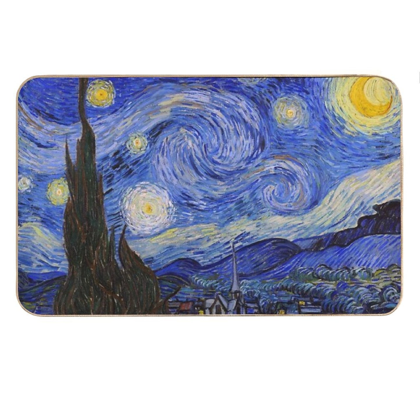 The Starry Night by Vincent Van Gogh Bath Mat