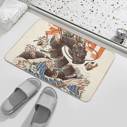 Great Sushi Dragon  Repositionable Bath Mat