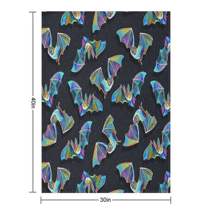 Psychedelic Bat Pattern by Robert Phelps Throw Blanket
