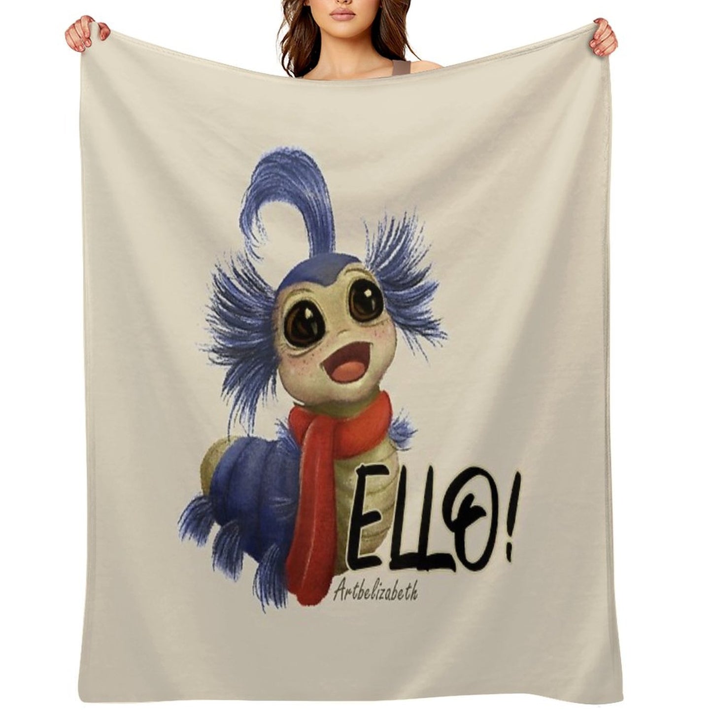 Labyrinth Worm Throw Blanket