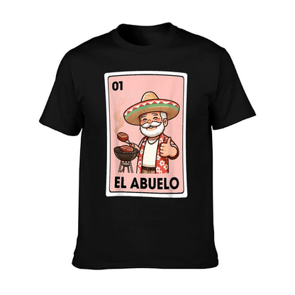 El Abuelo Grilling Grandpa Mexican Bingo Card T-Shirt