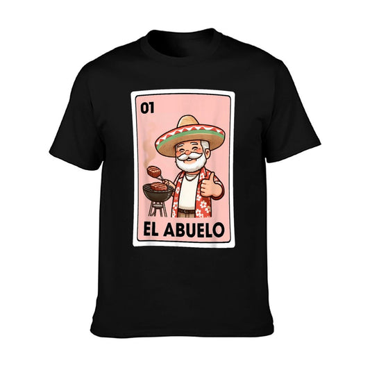 El Abuelo Grilling Grandpa Mexican Bingo Card T-Shirt