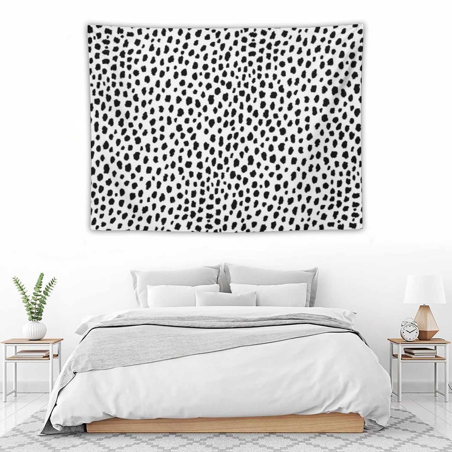 Dalmatian Spots (blackwhite) Tapestry