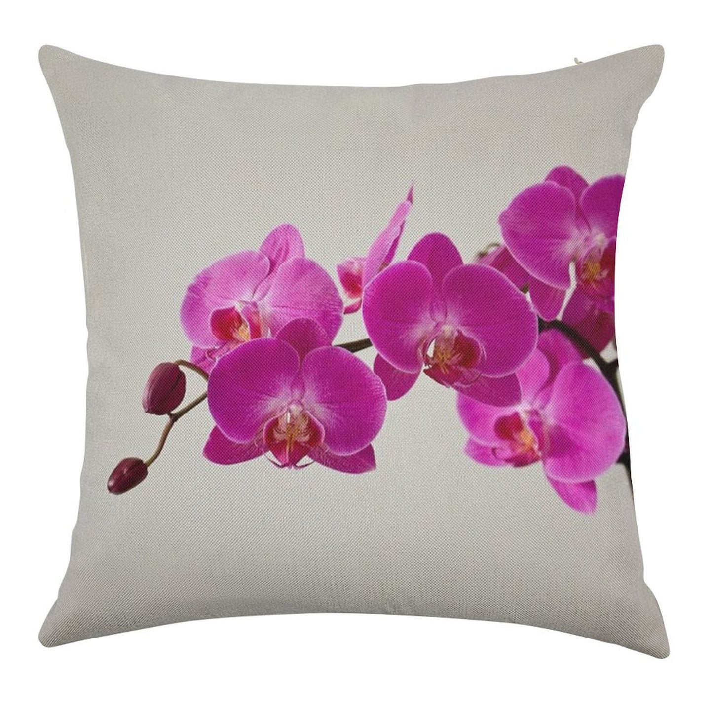 Fuchsia Magenta Linen Throw Pillow Cover