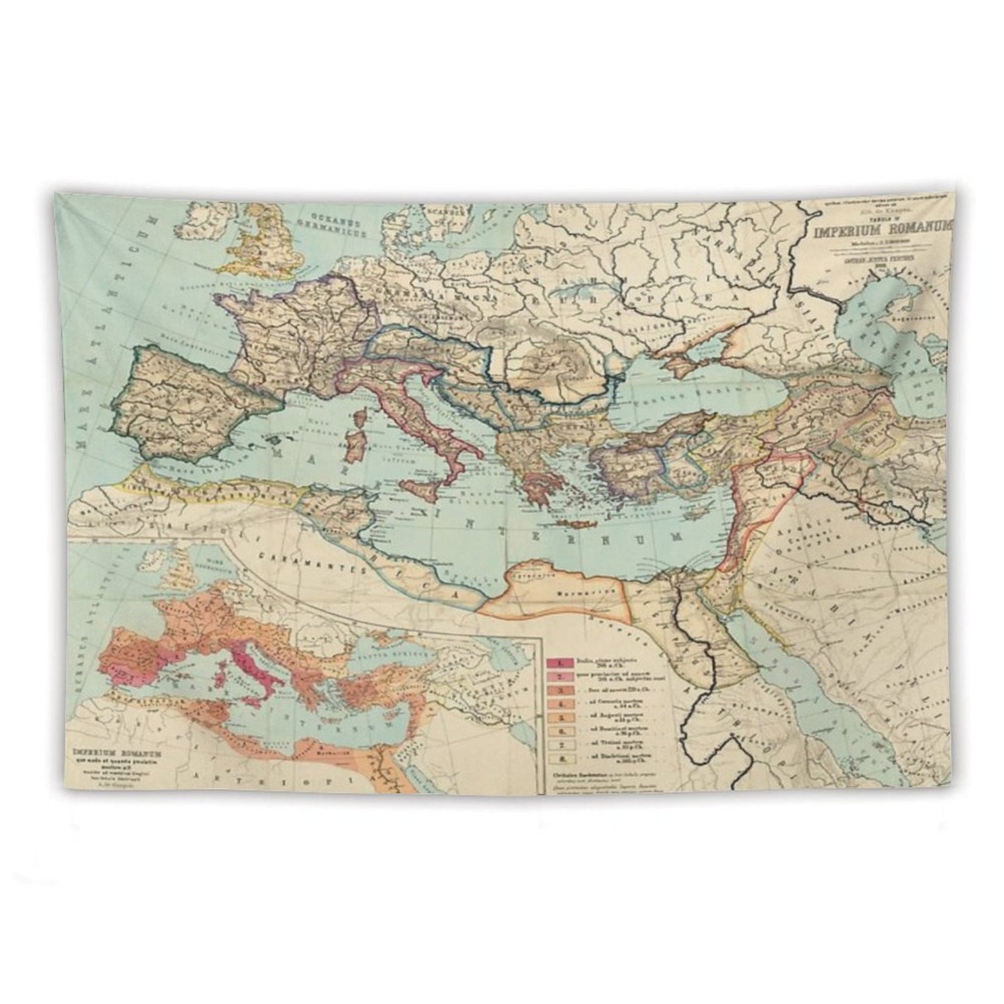 Vintage Map of The Roman Empire Tapestry
