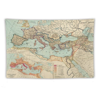 Vintage Map of The Roman Empire Tapestry
