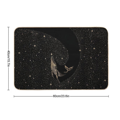 Starry Whale - Dark GOLD Version  Odorless Bath Mat