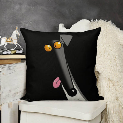 Derp in The Dark Linen Throw Pillow Cover
