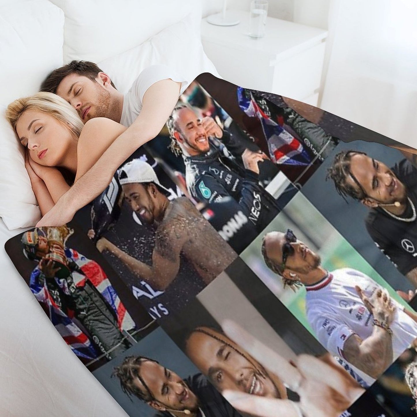 Lewis Hamilton Throw Blanket