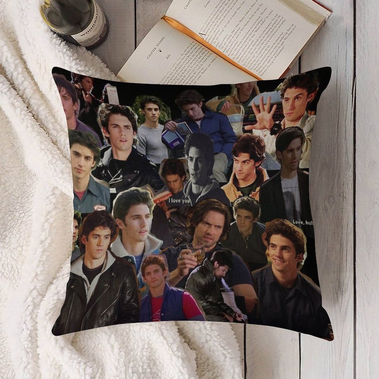 Jess Mariano Linen Throw Pillow Cover