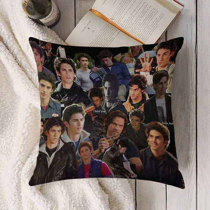 Jess Mariano Linen Throw Pillow Cover