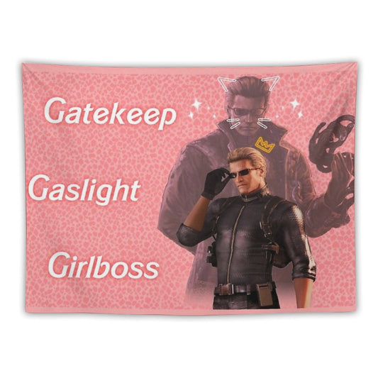 Wesker  Gaslight Gatekeep Girlboss Tapestry