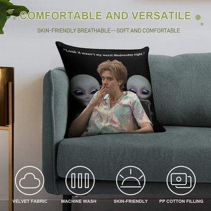 Kate Mckinnon Aliens Soft Reinforced Edging Throw Pillow
